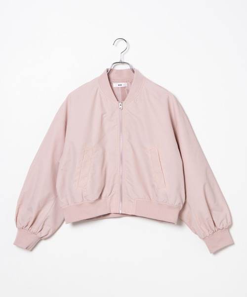 WEGO（ウィゴー）の「WEGO/ボリュームスリーブショートMA-1（MA-1・レディース・ホワイト/ブラック/ピンク・FREE）」の21枚目の写真