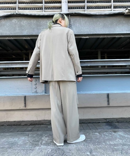 DANKE SCHON（ダンケシェーン）の「DankeSchon/ダンケシェーン/ジップジャケット（テーラードジャケット・メンズ・ブラック/ベージュ・MEDIUM/LARGE）」の12枚目の写真
