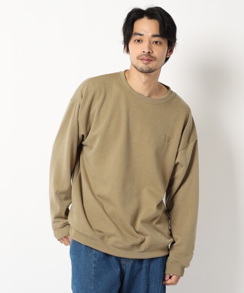 BASECONTROL(ベースコントロール)の「◆裏シャギーボア ストレッチ クルーネックプルオーバー(スウェット・メンズ・ベージュ/グレー/オレンジ/ブラック/ライトグリーン/ブラウン系その他・03/02/04)」の5枚目の写真