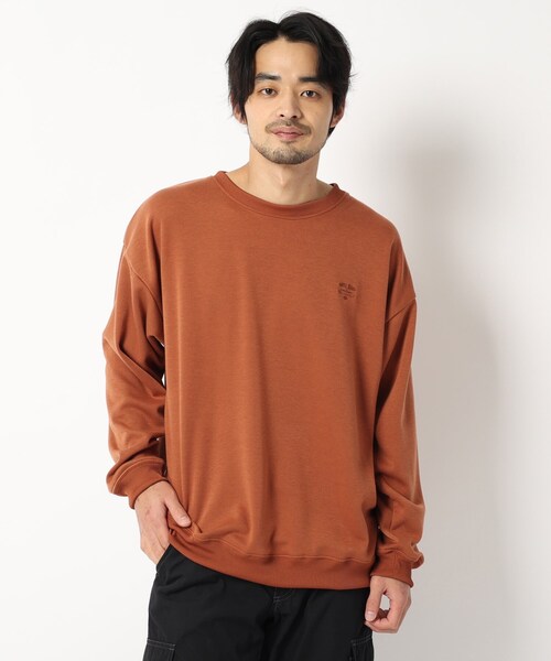 BASECONTROL(ベースコントロール)の「◆裏シャギーボア ストレッチ クルーネックプルオーバー(スウェット・メンズ・ベージュ/グレー/オレンジ/ブラック/ライトグリーン/ブラウン系その他・03/02/04)」の1枚目の写真