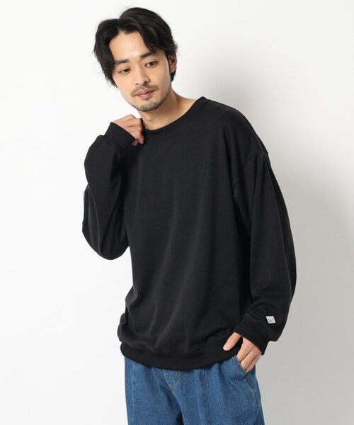 BASECONTROL(ベースコントロール)の「◆裏シャギーボア ストレッチ クルーネックプルオーバー(スウェット・メンズ・ベージュ/グレー/オレンジ/ブラック/ライトグリーン/ブラウン系その他・03/02/04)」の2枚目の写真