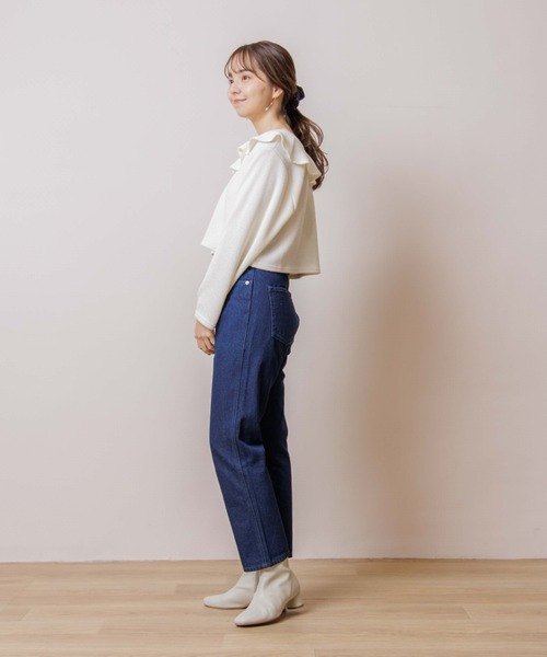 flower(フラワー)の「ウォーミーカラートップ(ニット/セーター・レディース・ホワイト/ブラウン・FREE)」の8枚目の写真