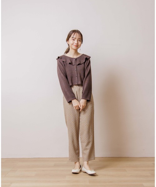 flower(フラワー)の「ウォーミーカラートップ(ニット/セーター・レディース・ホワイト/ブラウン・FREE)」の18枚目の写真