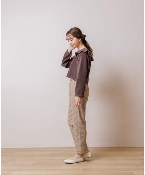 flower(フラワー)の「ウォーミーカラートップ(ニット/セーター・レディース・ホワイト/ブラウン・FREE)」の11枚目の写真