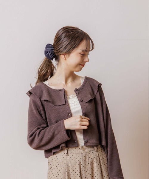 flower(フラワー)の「ウォーミーカラートップ(ニット/セーター・レディース・ホワイト/ブラウン・FREE)」の22枚目の写真