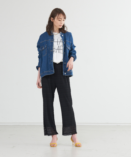 abahouse mavie(アバハウスマヴィ)の「【感嘆】オーバーサイズデニムジャケット(デニムジャケット・レディース・ネイビー/ブルー・フリー)」の3枚目の写真