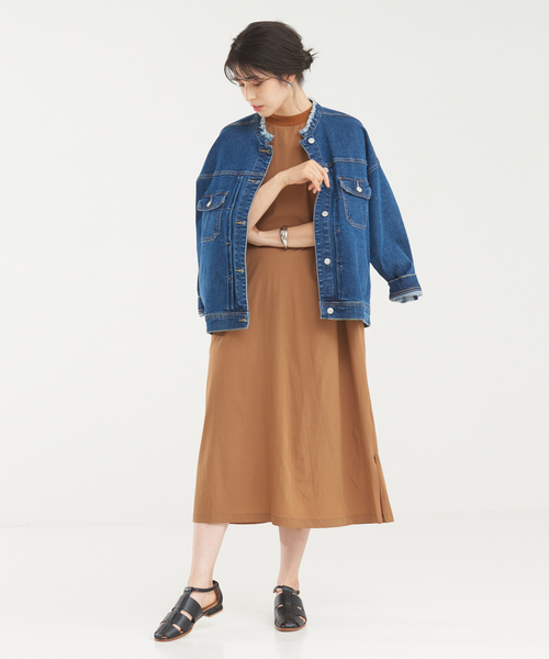 abahouse mavie(アバハウスマヴィ)の「【感嘆】オーバーサイズデニムジャケット(デニムジャケット・レディース・ネイビー/ブルー・フリー)」の4枚目の写真