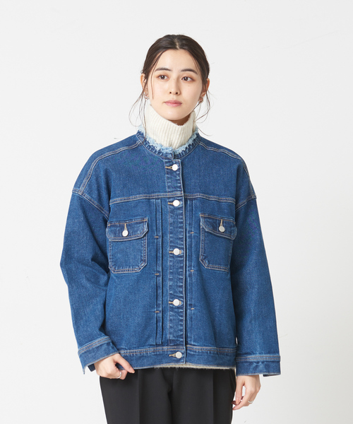 abahouse mavie(アバハウスマヴィ)の「【感嘆】オーバーサイズデニムジャケット(デニムジャケット・レディース・ネイビー/ブルー・フリー)」の8枚目の写真