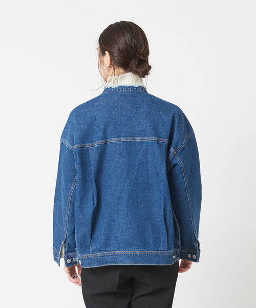 abahouse mavie(アバハウスマヴィ)の「【感嘆】オーバーサイズデニムジャケット(デニムジャケット・レディース・ネイビー/ブルー・フリー)」の10枚目の写真