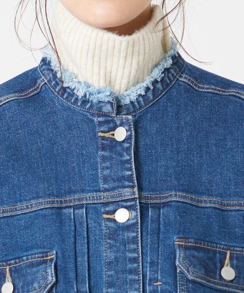 abahouse mavie(アバハウスマヴィ)の「【感嘆】オーバーサイズデニムジャケット(デニムジャケット・レディース・ネイビー/ブルー・フリー)」の12枚目の写真
