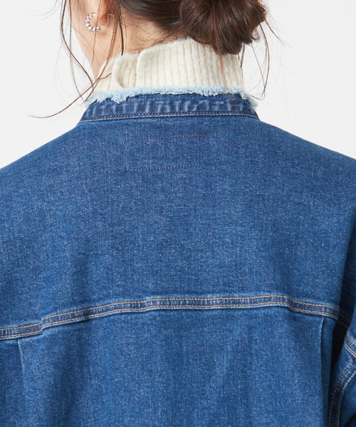 abahouse mavie(アバハウスマヴィ)の「【感嘆】オーバーサイズデニムジャケット(デニムジャケット・レディース・ネイビー/ブルー・フリー)」の13枚目の写真