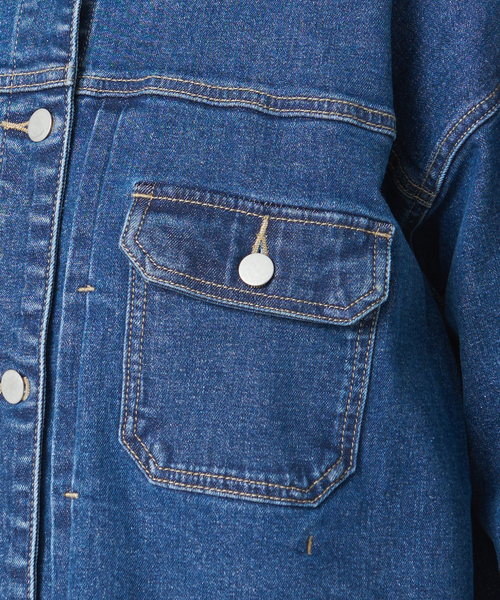 abahouse mavie(アバハウスマヴィ)の「【感嘆】オーバーサイズデニムジャケット(デニムジャケット・レディース・ネイビー/ブルー・フリー)」の16枚目の写真