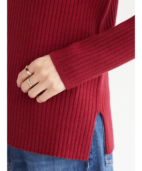 CRAFT STANDARD BOUTIQUE（クラフトスタンダードブティック）の「クルーネックリブニットプルオーバー　＊（ニット/セーター・レディース・チャコールグレー/パープル/レッド/グリーン/アイボリー・M/L）」の13枚目の写真