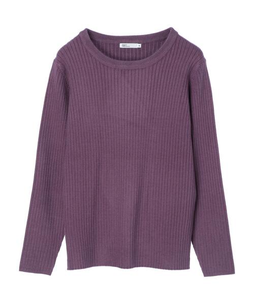 CRAFT STANDARD BOUTIQUE（クラフトスタンダードブティック）の「クルーネックリブニットプルオーバー　＊（ニット/セーター・レディース・チャコールグレー/パープル/レッド/グリーン/アイボリー・M/L）」の11枚目の写真