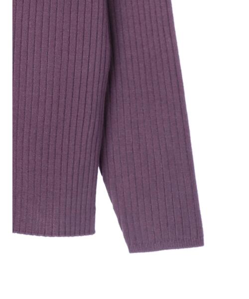 CRAFT STANDARD BOUTIQUE（クラフトスタンダードブティック）の「クルーネックリブニットプルオーバー　＊（ニット/セーター・レディース・チャコールグレー/パープル/レッド/グリーン/アイボリー・M/L）」の8枚目の写真