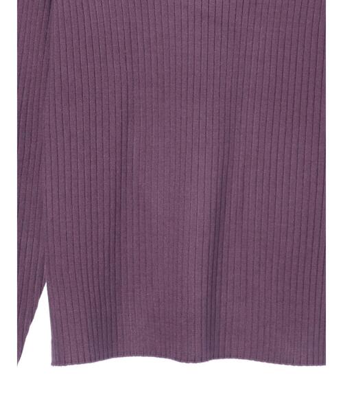 CRAFT STANDARD BOUTIQUE（クラフトスタンダードブティック）の「クルーネックリブニットプルオーバー　＊（ニット/セーター・レディース・チャコールグレー/パープル/レッド/グリーン/アイボリー・M/L）」の7枚目の写真