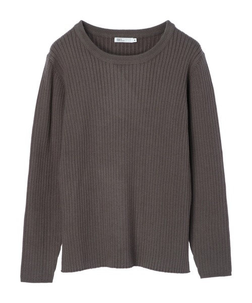 CRAFT STANDARD BOUTIQUE（クラフトスタンダードブティック）の「クルーネックリブニットプルオーバー　＊（ニット/セーター・レディース・チャコールグレー/パープル/レッド/グリーン/アイボリー・M/L）」の3枚目の写真