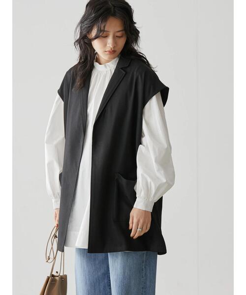 AMERICAN HOLIC(アメリカンホリック)の「ニュアンスジレベスト(その他アウター・レディース・ブラック・M/L)」の3枚目の写真