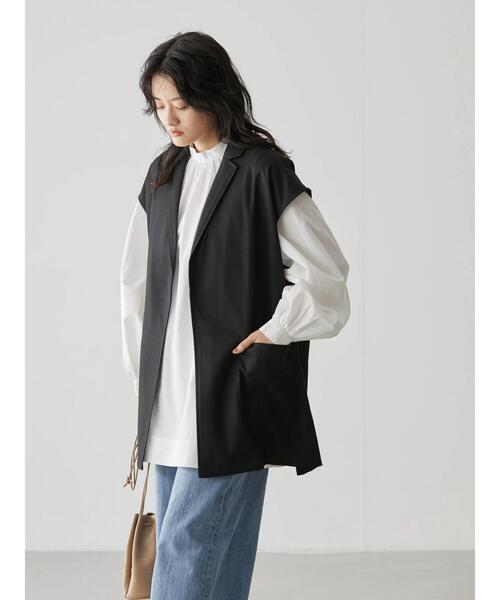 AMERICAN HOLIC(アメリカンホリック)の「ニュアンスジレベスト(その他アウター・レディース・ブラック・M/L)」の4枚目の写真