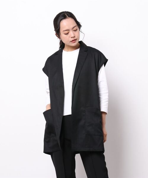 AMERICAN HOLIC(アメリカンホリック)の「ニュアンスジレベスト(その他アウター・レディース・ブラック・M/L)」の2枚目の写真