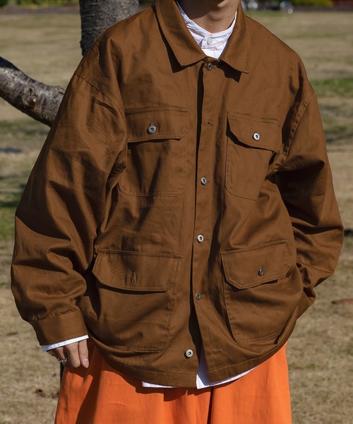 kutir(クティール)の「ミリタリーカバーオール(カバーオール・メンズ・ダークブラウン/カーキ・LARGE/MEDIUM)」の9枚目の写真