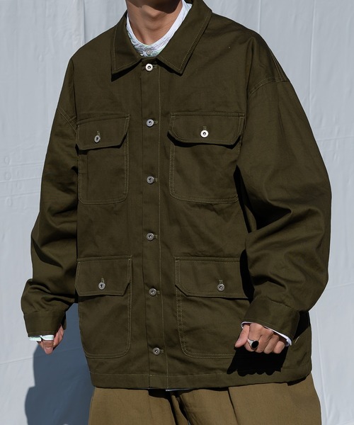 kutir(クティール)の「ミリタリーカバーオール(カバーオール・メンズ・ダークブラウン/カーキ・LARGE/MEDIUM)」の18枚目の写真