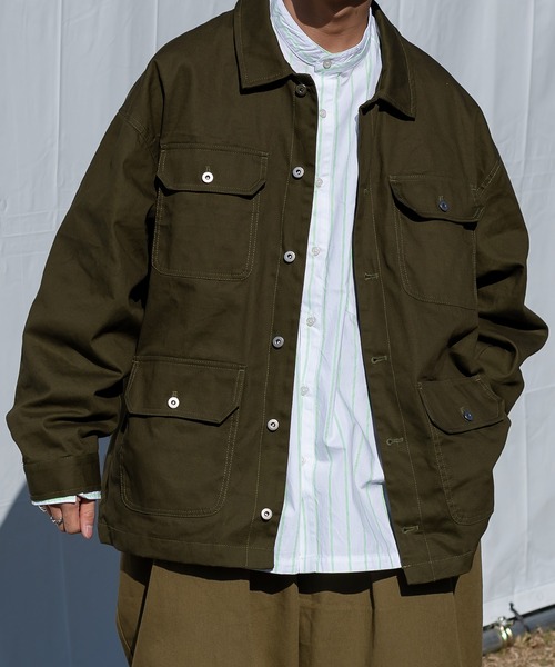 kutir(クティール)の「ミリタリーカバーオール(カバーオール・メンズ・ダークブラウン/カーキ・LARGE/MEDIUM)」の19枚目の写真