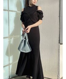 dazzlin | レイヤードクロスニットマーメイドワンピース(ワンピース)