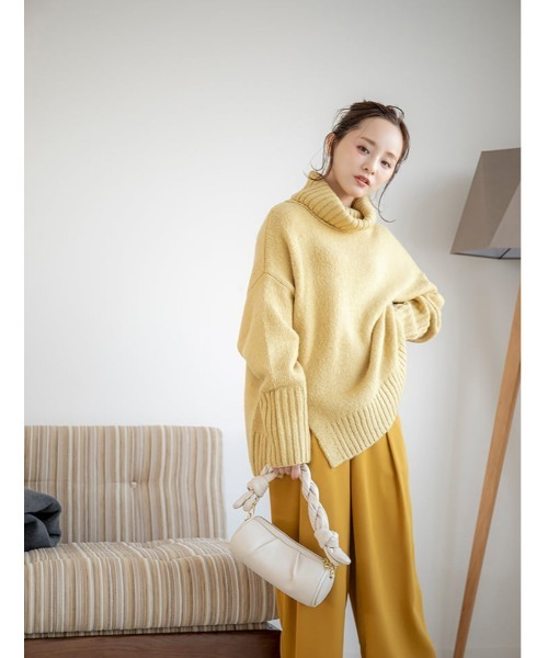 fifth（フィフス）の「サイドスリットオフタートルふんわりニット（ニット/セーター・レディース・ブラック/イエロー/アイボリー・SMALL/MEDIUM）」の21枚目の写真