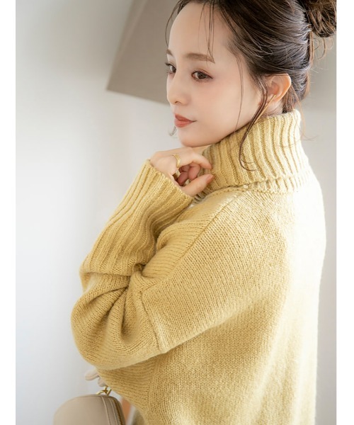 fifth（フィフス）の「サイドスリットオフタートルふんわりニット（ニット/セーター・レディース・ブラック/イエロー/アイボリー・SMALL/MEDIUM）」の22枚目の写真