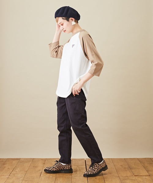 CUBE SUGAR（キューブシュガー）の「ツイル スリム ウエストゴム 無地 ギャザーパンツ（その他パンツ・レディース・チャコールグレー/ベージュ/カーキ・S/M）」の5枚目の写真