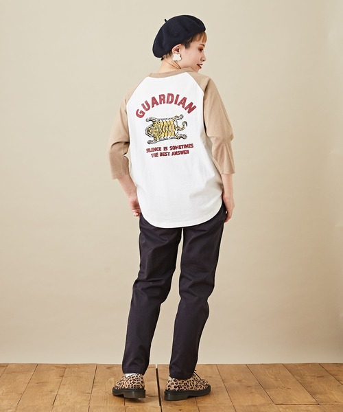 CUBE SUGAR（キューブシュガー）の「ツイル スリム ウエストゴム 無地 ギャザーパンツ（その他パンツ・レディース・チャコールグレー/ベージュ/カーキ・S/M）」の6枚目の写真