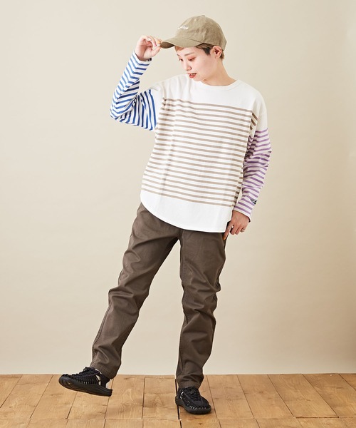 CUBE SUGAR（キューブシュガー）の「ツイル スリム ウエストゴム 無地 ギャザーパンツ（その他パンツ・レディース・チャコールグレー/ベージュ/カーキ・S/M）」の14枚目の写真