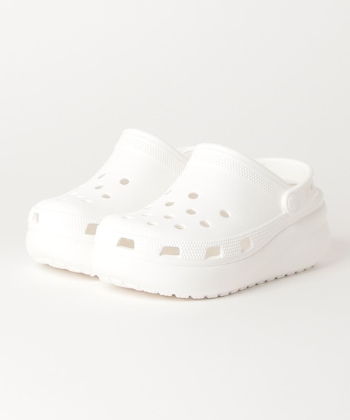 crocs(クロックス)の「CROCS/クロックス CLASSIC CROCS CUTIE CLOG K/クラシック クロックス キューティー クロッグ 厚底 207708(サンダル・レディース・ホワイト/ブラック・23.0cm/24.0cm/22.0cm)」の3枚目の写真