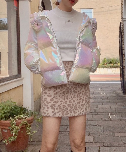 lissi Boutique（リージーブティック）の「【lissi Boutique】レオパード台形スカート（スカート・レディース・ベージュ・SMALL/MEDIUM）」の8枚目の写真
