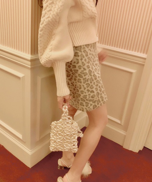 lissi Boutique（リージーブティック）の「【lissi Boutique】レオパード台形スカート（スカート・レディース・ベージュ・SMALL/MEDIUM）」の4枚目の写真