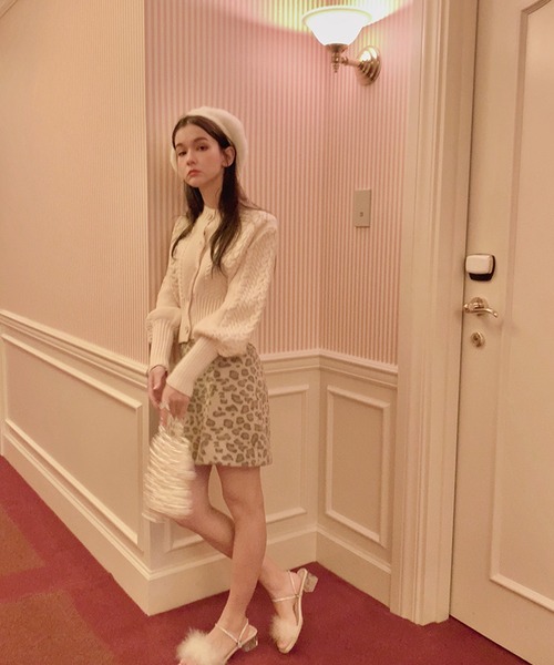 lissi Boutique（リージーブティック）の「【lissi Boutique】レオパード台形スカート（スカート・レディース・ベージュ・SMALL/MEDIUM）」の7枚目の写真