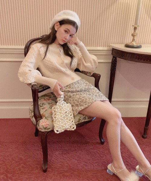 lissi Boutique（リージーブティック）の「【lissi Boutique】レオパード台形スカート（スカート・レディース・ベージュ・SMALL/MEDIUM）」の13枚目の写真