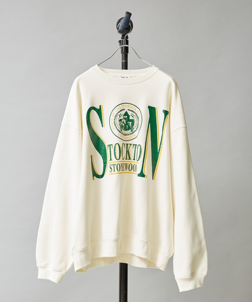 re_k by JUNRED（レクバイジュンレッド）の「【　re_k by JUNRED　】ヴィンテージカレッジBIGバルーンスウェット（スウェット・メンズ・チャコールグレー/ホワイト/ラベンダー・LL/M/L/S）」の2枚目の写真