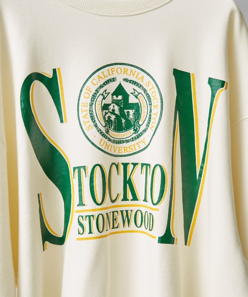 re_k by JUNRED（レクバイジュンレッド）の「【　re_k by JUNRED　】ヴィンテージカレッジBIGバルーンスウェット（スウェット・メンズ・チャコールグレー/ホワイト/ラベンダー・LL/M/L/S）」の6枚目の写真