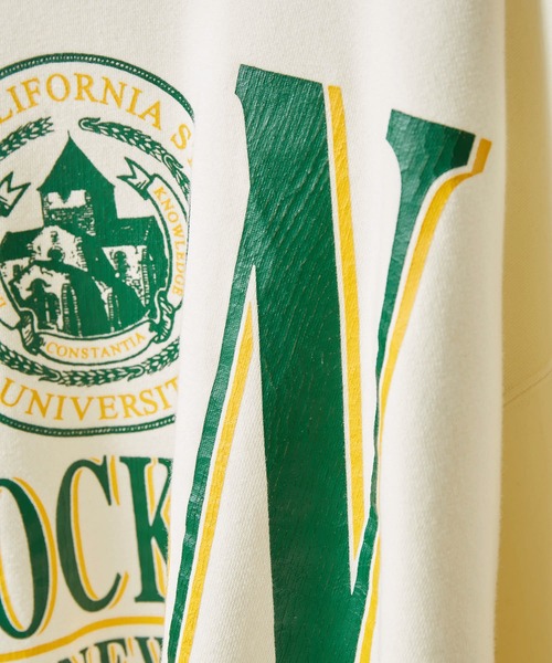 re_k by JUNRED（レクバイジュンレッド）の「【　re_k by JUNRED　】ヴィンテージカレッジBIGバルーンスウェット（スウェット・メンズ・チャコールグレー/ホワイト/ラベンダー・LL/M/L/S）」の8枚目の写真