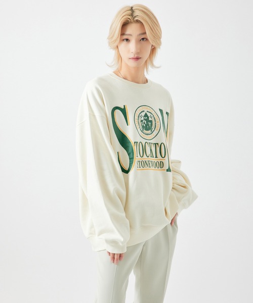 re_k by JUNRED（レクバイジュンレッド）の「【　re_k by JUNRED　】ヴィンテージカレッジBIGバルーンスウェット（スウェット・メンズ・チャコールグレー/ホワイト/ラベンダー・LL/M/L/S）」の13枚目の写真