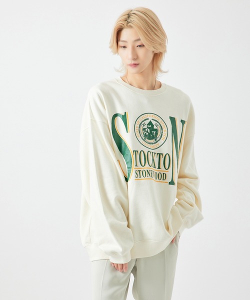 re_k by JUNRED（レクバイジュンレッド）の「【　re_k by JUNRED　】ヴィンテージカレッジBIGバルーンスウェット（スウェット・メンズ・チャコールグレー/ホワイト/ラベンダー・LL/M/L/S）」の15枚目の写真