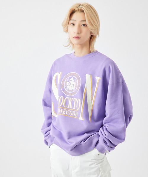 re_k by JUNRED（レクバイジュンレッド）の「【　re_k by JUNRED　】ヴィンテージカレッジBIGバルーンスウェット（スウェット・メンズ・チャコールグレー/ホワイト/ラベンダー・LL/M/L/S）」の18枚目の写真