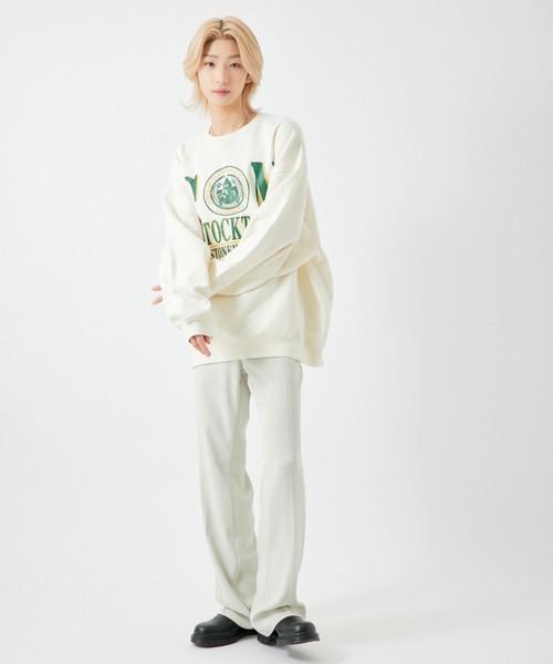 re_k by JUNRED（レクバイジュンレッド）の「【　re_k by JUNRED　】ヴィンテージカレッジBIGバルーンスウェット（スウェット・メンズ・チャコールグレー/ホワイト/ラベンダー・LL/M/L/S）」の22枚目の写真