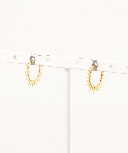 ulu（ウル）の「small sun hoop pierce（ピアス（両耳用）・レディース・シルバー/ゴールド・ONE SIZE）」の2枚目の写真