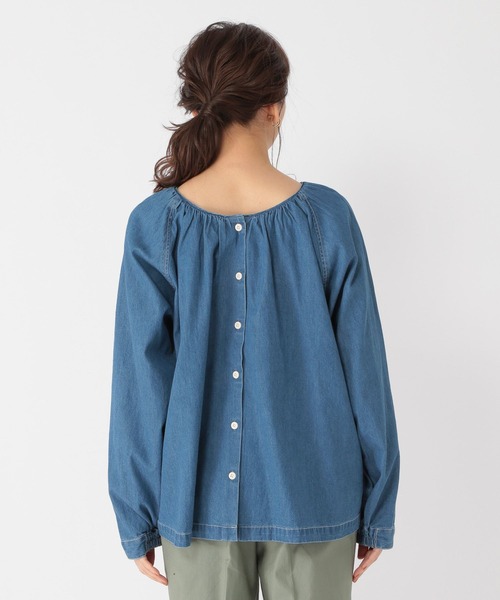 studio CLIP（スタディオクリップ）の「ダブルフロントデニムアソートブラウス（シャツ/ブラウス・レディース・ライトブルー/オフホワイト/カーキ・FREE）」の15枚目の写真