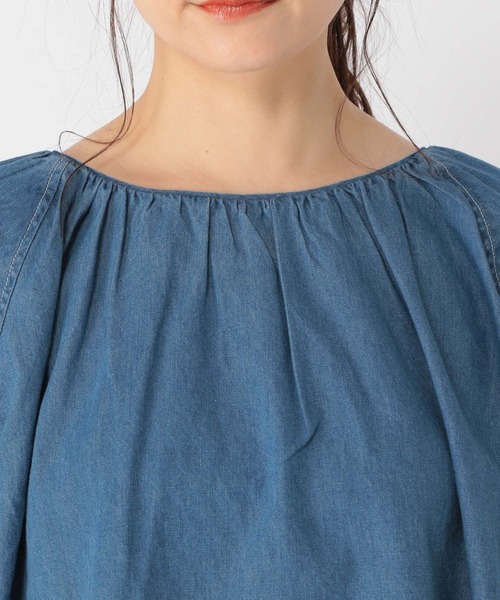 studio CLIP（スタディオクリップ）の「ダブルフロントデニムアソートブラウス（シャツ/ブラウス・レディース・ライトブルー/オフホワイト/カーキ・FREE）」の16枚目の写真