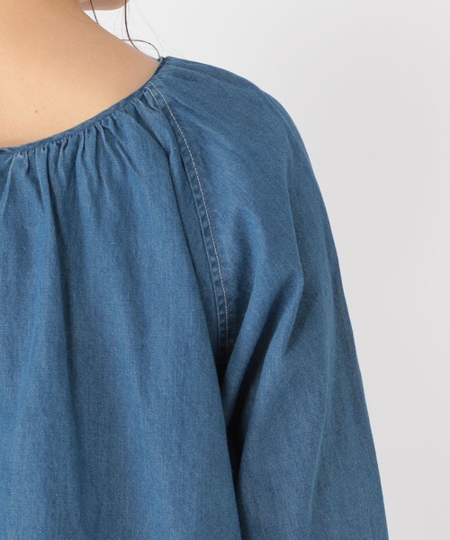 studio CLIP（スタディオクリップ）の「ダブルフロントデニムアソートブラウス（シャツ/ブラウス・レディース・ライトブルー/オフホワイト/カーキ・FREE）」の20枚目の写真