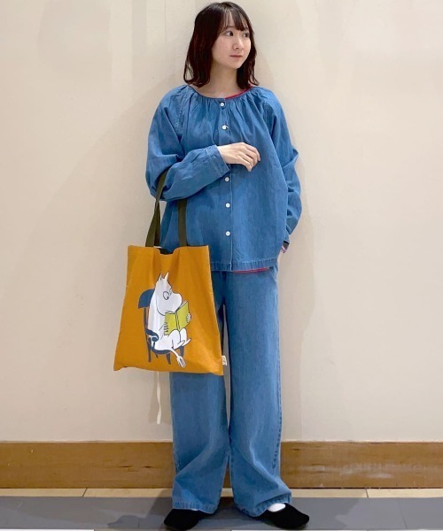 studio CLIP（スタディオクリップ）の「ダブルフロントデニムアソートブラウス（シャツ/ブラウス・レディース・ライトブルー/オフホワイト/カーキ・FREE）」の7枚目の写真